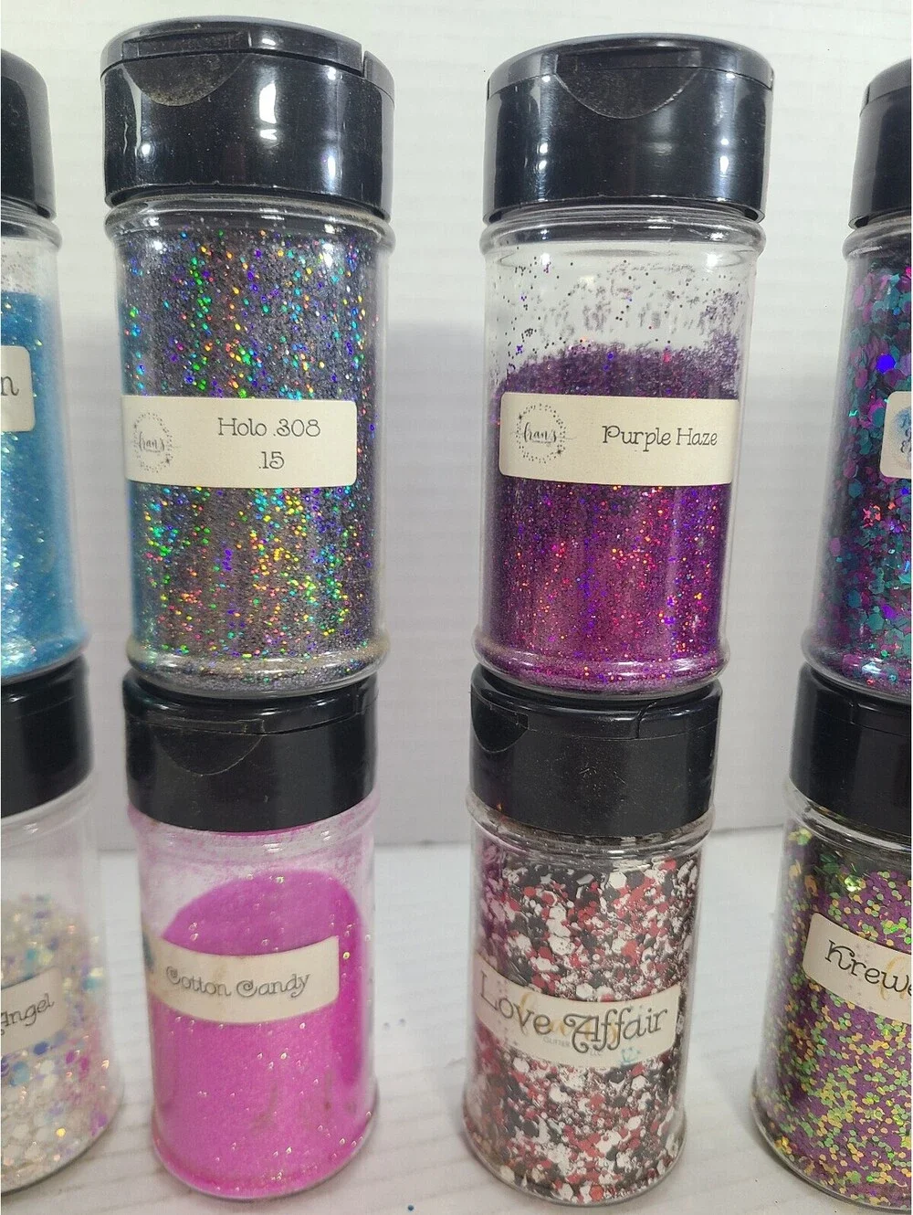Fran's Lot of 12 Craft Glitters for Tumblers, Nails, Resin Art High Quality